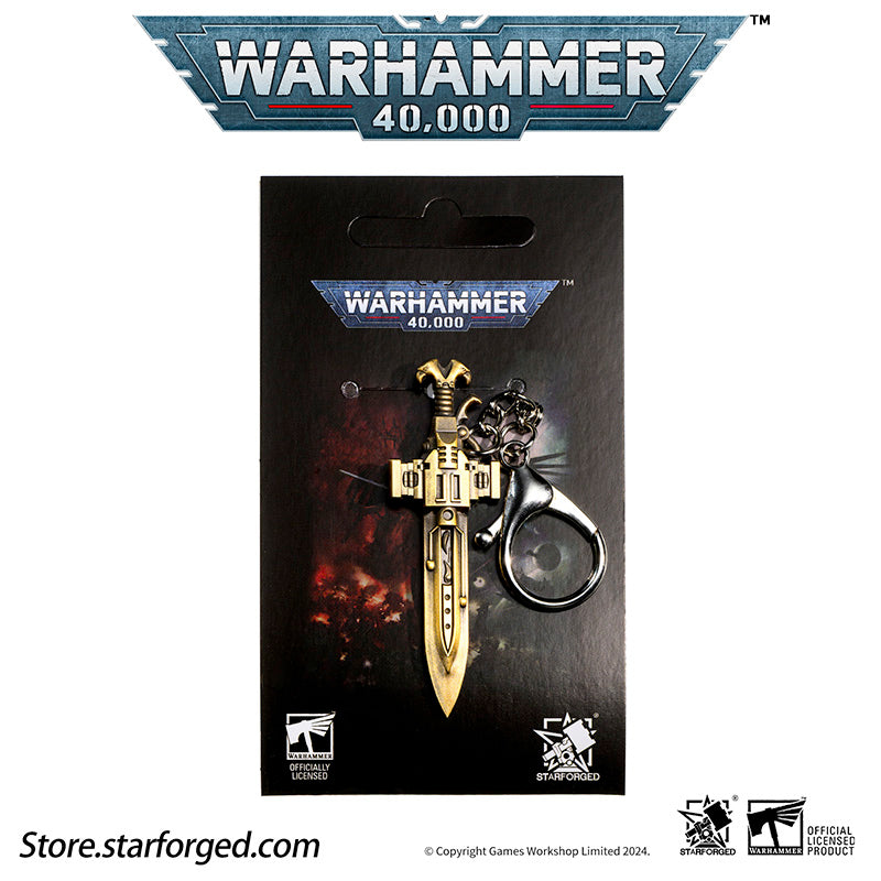 Starforged Custodes Sword & Shield Emperor of Mankind Adeptus Custode Men's Accessories Keychain Pendants