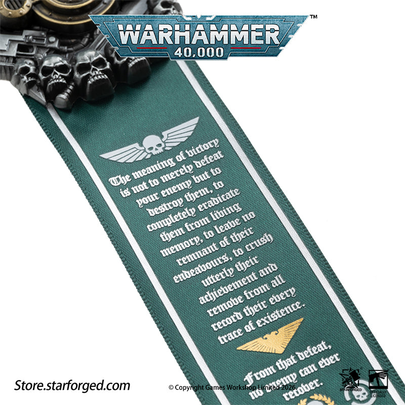 Starforged Warhammer 40K Astra Militarum Scroll Seal (Armageddon “Old One Eye” Honor Badge) Men's Fashion Accessories Armageddon is burning  The endless hordes of Orks press in without cease, and the defenders of the Imperium stand on the brink of collapse. Only one man could pull this world back from the fate of annihilation.  The Second War for Armageddon was a massive WAAAGH! launched by the Ork Warlord Ghazghkull Mag Uruk Thraka. Imperial command faltered under poor leadership