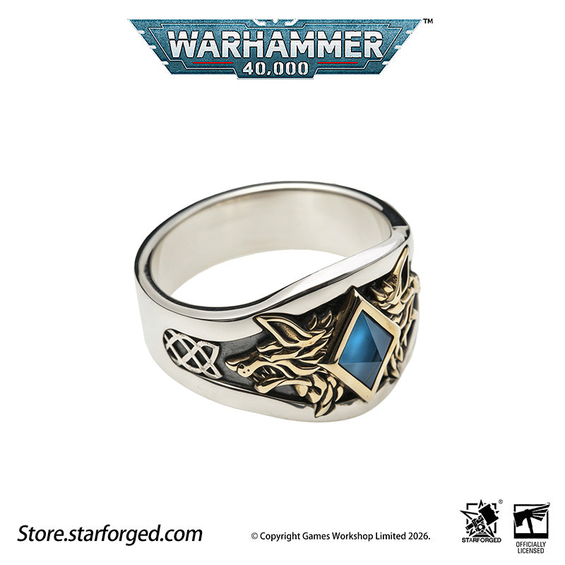 Warhammer 40K Space Wolves Ring of Leman Russ Wolf King Memorial Ring Starforged