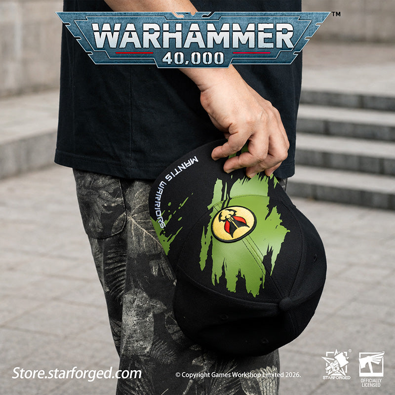 Starforged Warhammer 40K Space Marines Chapters Hats Wave 2 Death Wing Lanenters Mantis Warriors Carcharodons Blood Raven Wing Crimson Fists Flesh Tears Red Scorpion Snapback Baseball Peaked Cap Game Merchandise Warhammer Gifts Fashion Accessories