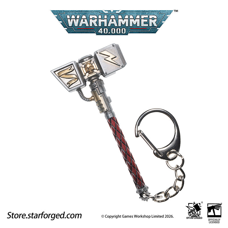 Starforged Warhammer 40000 Thunder hammer & Thunderhead KeyChain Space Marines Astartes WH40 Jewelry