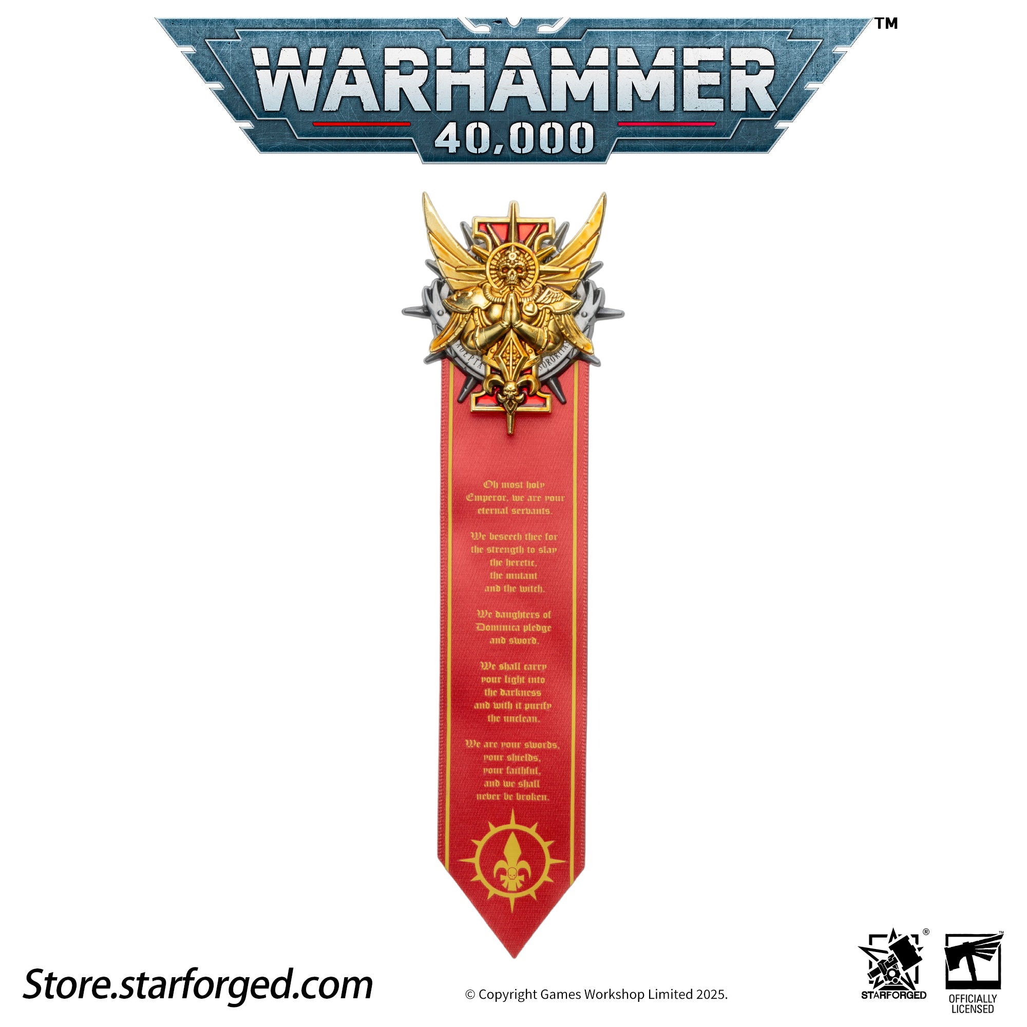 Starforged Warhammer 40K Adepta Sororitas Honour Badge of The Emperor's Rose Seal Badge