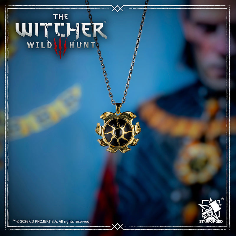 Starforged The Witcher 3: Wild Hunt Nilfgaardian Royal Pendant Silver Pendant Game Merchandise Officially Authorized The Nilfgaardian Empire is the most powerful empire in the known world and in history. Located in the south of the continent, it boasts formidable military forces and elite commanders.  Its capital is the City of Golden Towers, situated on the banks of the Alba River. The empire continuously expands its territory by conquering neighboring lands through both military might and political maneuv