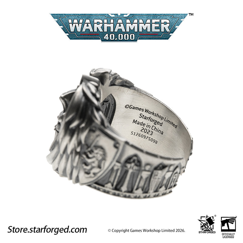 Starforged Warhammer 40K Dark Angel Ring Mark of HexagramMaton Lion King Men‘s ’Ring