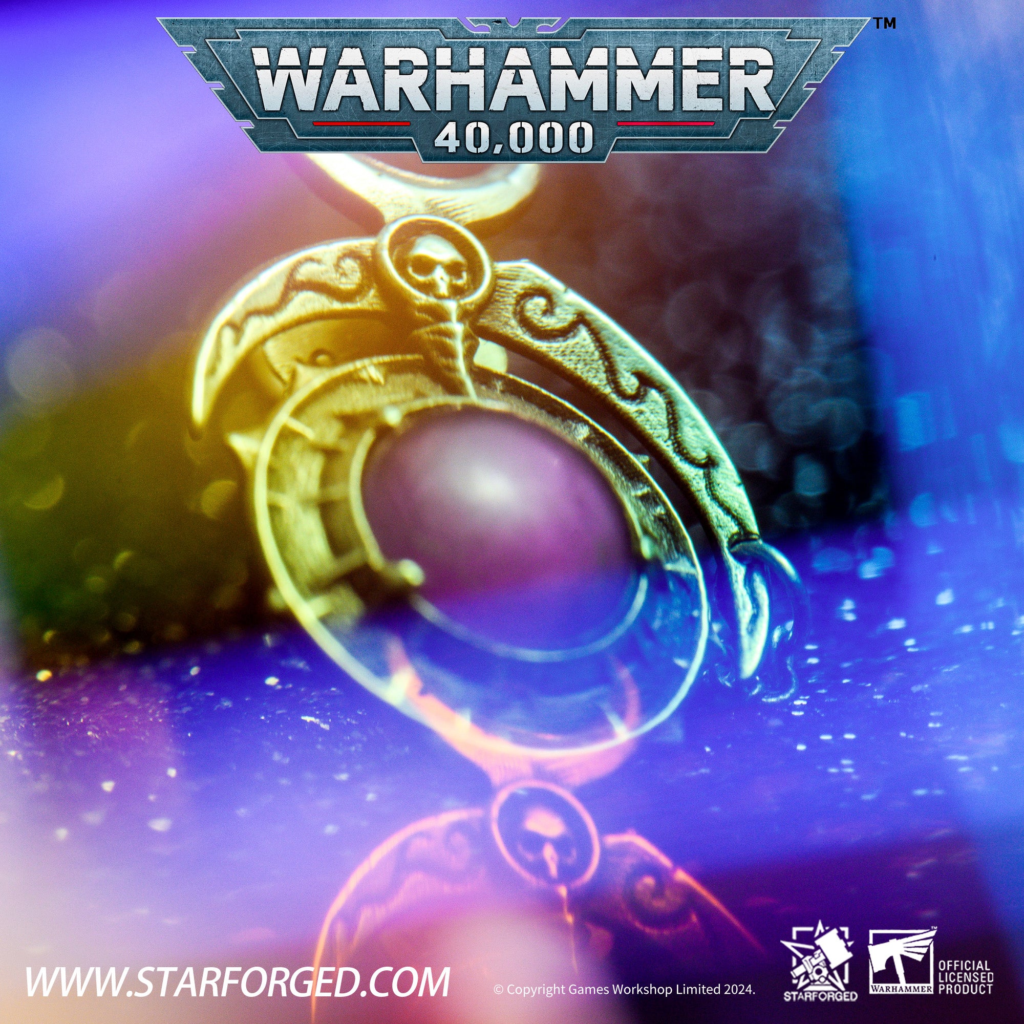 Starforged Warhammer 40K Fane of Slaanesh Earring Chaos Space Marine Men‘s Jewelry Accessories