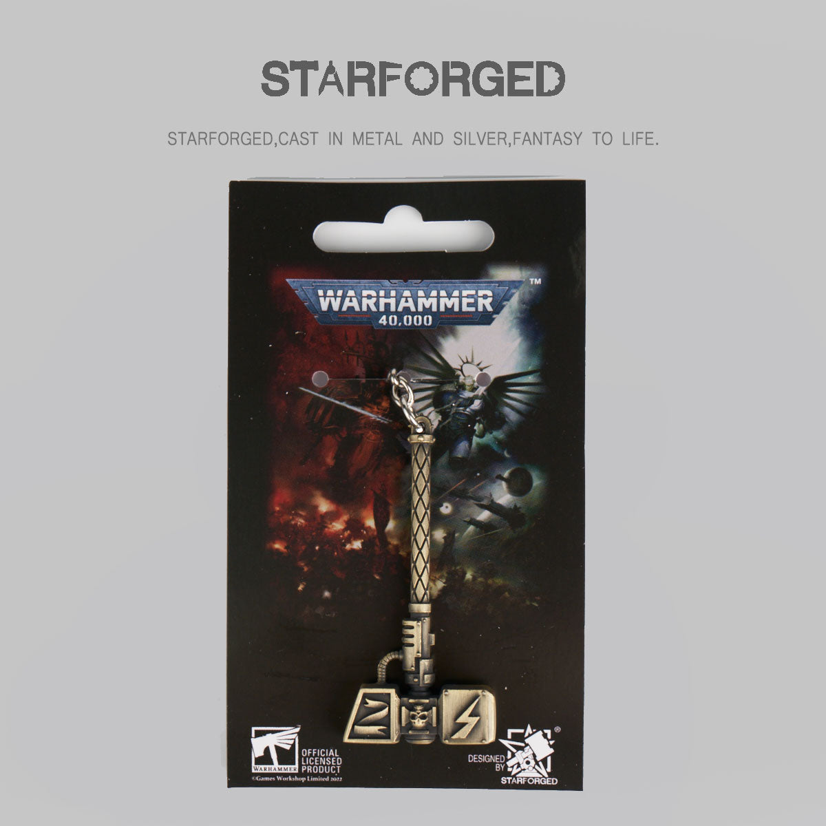 Starforged Warhammer 40000 Thunder hammer & Thunderhead KeyChain Space Marines Astartes WH40 Jewelry