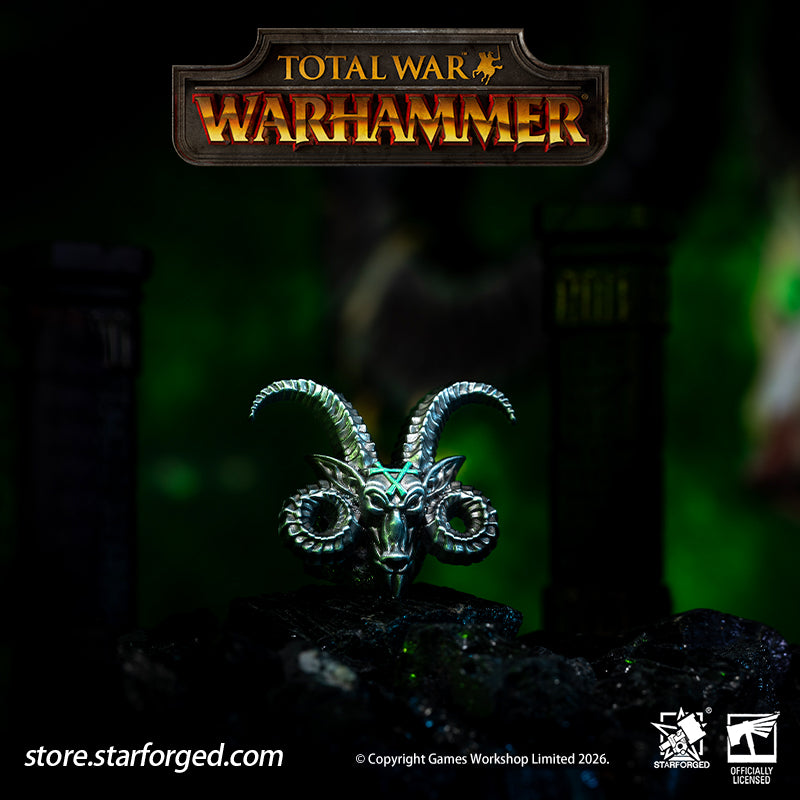 Total War III Warhammer Emblem of the Horned Rat Pin Badge Skaven Faction Race Badge Emblem