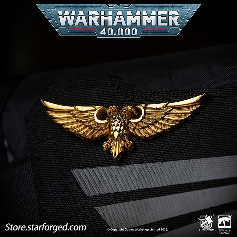 In the war-torn galaxy, the Aquila and the Imperial Skull are symbols every citizen of the Imperium knows well.

It is said that the twin heads of the Aquila represent Terra and Mars, while one eye gazes into the future and the other looks upon the past. The Imperium wages an eternal war for survival across the stars, and for humanity, the Aquila stands as the last beacon of hope in the darkness. The rule of Terra is not kind, and the Imperial regime is far from benevolent—yet only beneath the golden wings 