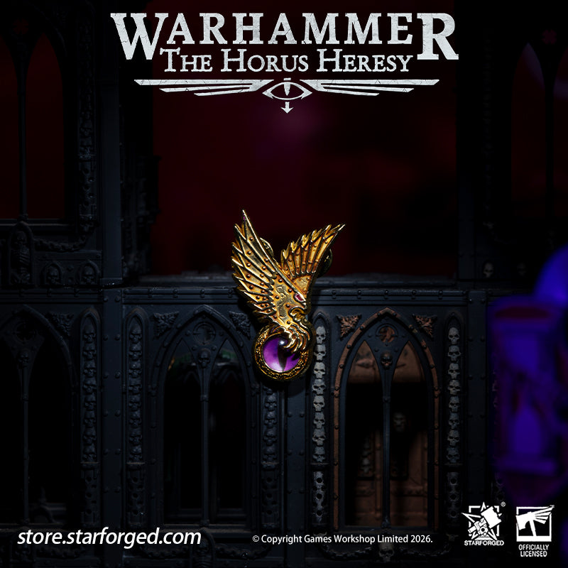 Starforged Warhammer 30K Chaos Space Marine Emperor's Children Phonecian's Favour Armourial Pin Warhammer Gifts Fashion Accessories The Emperor's Children were the III Legion of the twenty original Space Marine Legions, also known after their fall as the Lords of Profligacy. Their Primarch is Fulgrim. One of the nine legions that betrayed the Emperor during the Horus Heresy, they became Chaos Space Marines. 