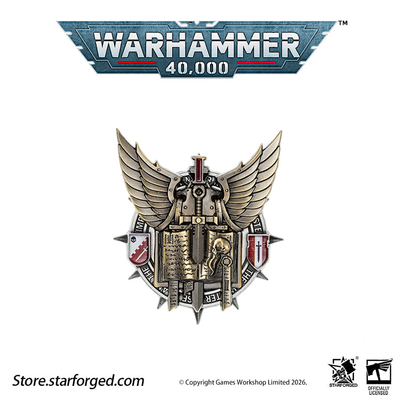 Starforged Warhammer 40K Space Marines Grey Knights Scroll Pin Heavy Badge Men's Fashion Jewelry Pin Badge The Grey Knights are the legendary Chapter 666 - and although nominally a chapter of the Astartes, they are a Chamber Militant of the Inquisition along with the Adepta Sororitas and the Deathwatch. Each member of the chapter undergoes a grueling and torturous selection process, and even once inducted, their harsh training regime is without equal. In battle, they move as an army of silver ghosts, equipp