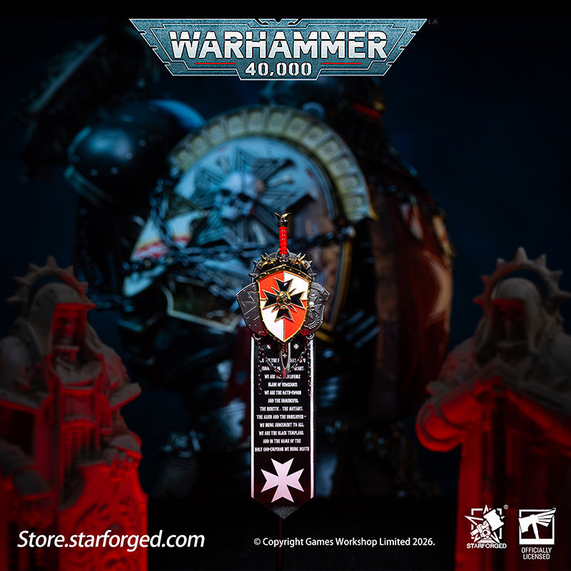 Starforged Black Templars Sword Brethren Crusade Shield Warhammer 40K Brooch Pin Badge