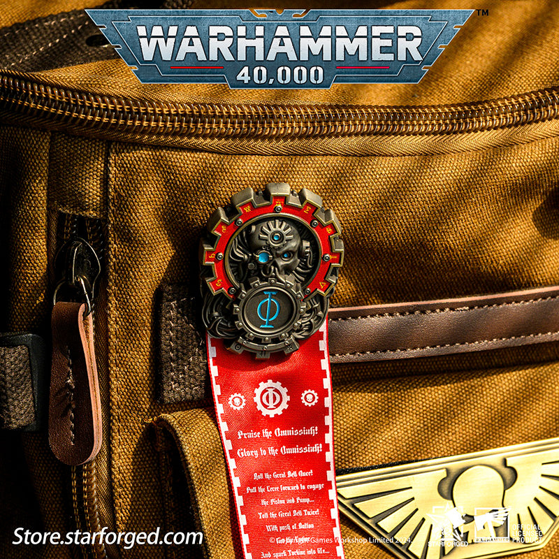 Starforged Seal of Omnissiah Machine God Deus Mechanicus Men's Brooch Pin Badge  Backpack Clothing Accessories Warhammer 40K