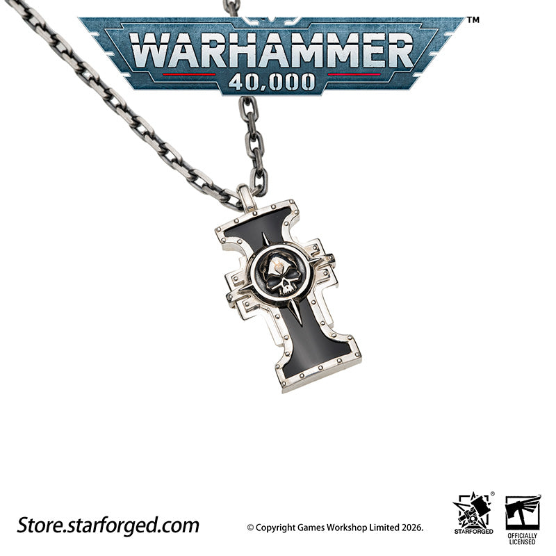 Starforged Warhammer 40K The Imperium of Man Inquisition Seal of the Holy Ordos Silver Pendant Game Merchandise Warhammer Gifts Fashion Accessories