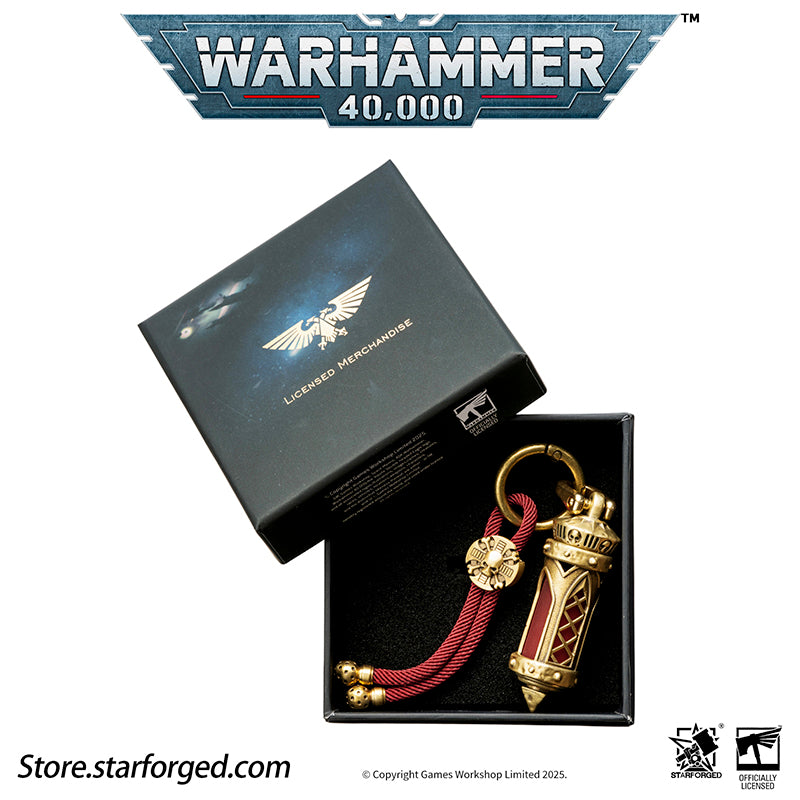 Starforged Warhammer 40K Space Marine Adeptus Astartes Martyrs Reliquary Pendant Men's Jewelry Accessories A reliquary is a significant vessel used in religious art collections for preserving sacred relics, typically crafted from precious metals and enamels. By physically enclosing holy objects, the reliquary enhances their sanctity, embodying a design philosophy shared with covered altarpieces in the tradition of "veiled art."This form of encasement not only protects the relic but also serves to impart rel