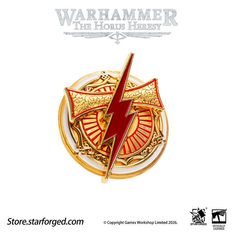 Starforged Warhammer 30K Space Marines White Scar Scroll Pin Heavy Badge Men's Fashion Jewelry Pin Badge