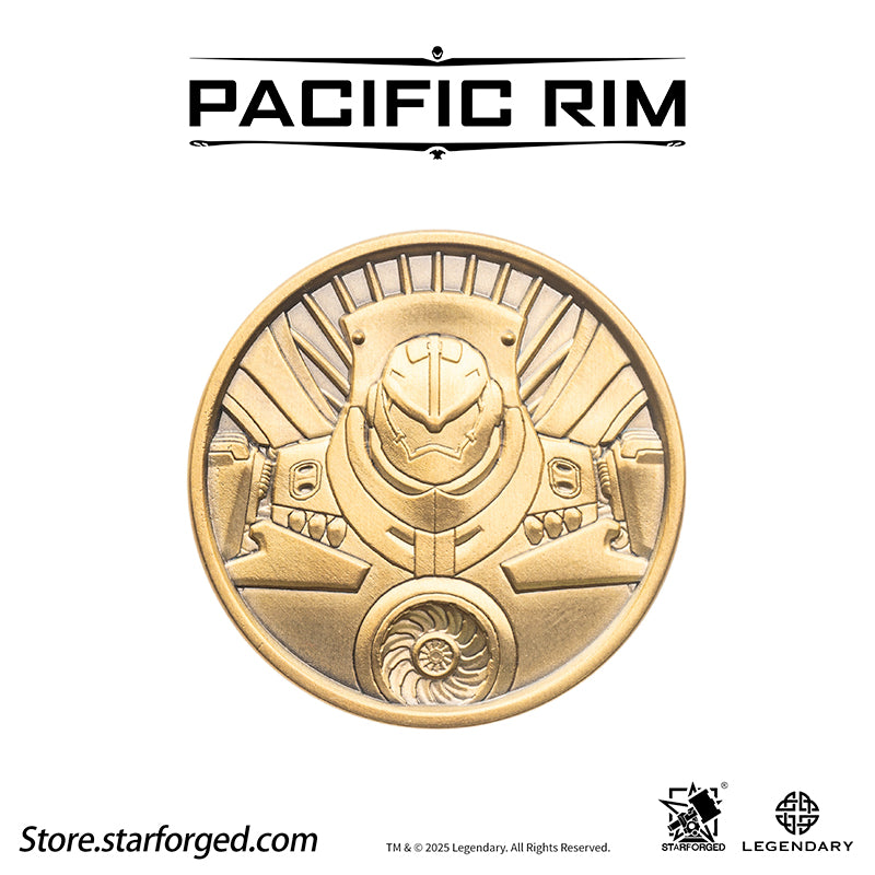 Starforged Pacific Rim PPDC Mark-3 Ace Jaeger – Gipsy Danger Themed Commemorative Coin Gift Official License Gipsy Danger, a Mark-3 Jaeger from the film Pacific Rim, was constructed in Alaska and activated on July 10, 2017. Standing 79 meters tall and weighing 1,980 tons, it is equipped with the "Blue Spark" 4.1 processing unit and powered by an "Arc-9" nuclear vortex turbine.Its combat style is rooted in street fighting techniques, and it is armed with retractable Plasma Cannons on both arms. Designed for 