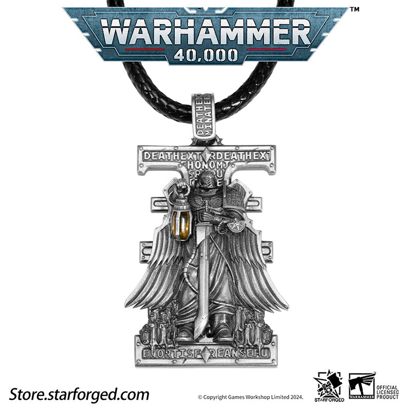 Starforged Warhammer 40K Stigmata of ShadowBreaker Men's Sterling Silver Pendant Necklace