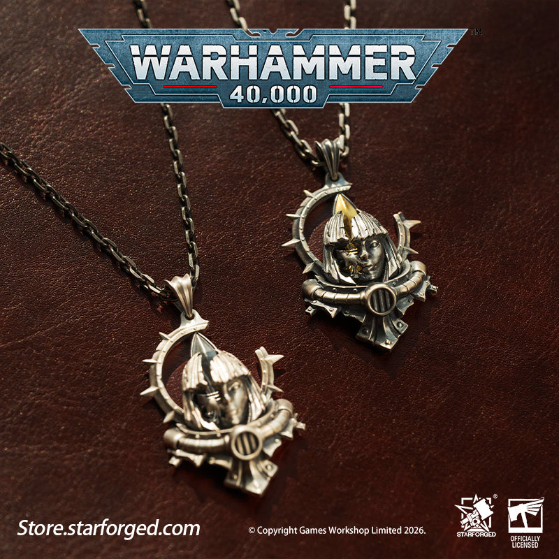 Starforged Warhammer 40K Adepta Sororitas Artificer Reliquia Sororitas Pendant Silver Necklace Warhammer Gifts Fashion Accessories
