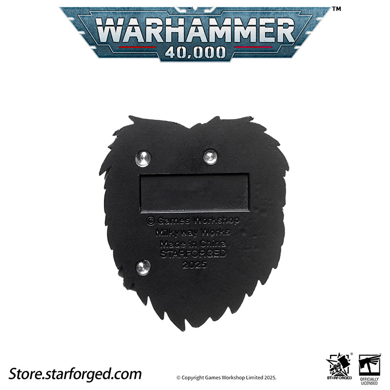 Starforged Warhammer 40K Space Marines Raven Guard Scroll Seal Badge Pin Men's Jewelry Accessories