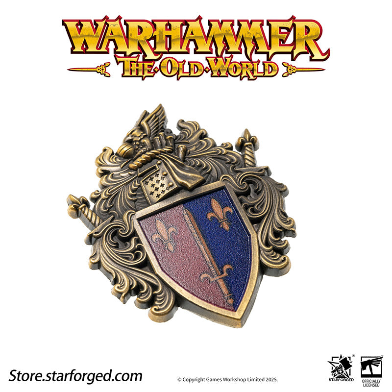 Starforged Warhammer Old World Ducal Shield of Bretonnia Faction Banner Badge