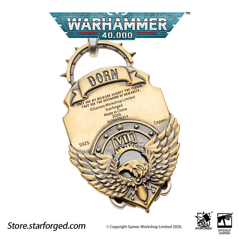 Warhammer 40K Imperial Fists Hammer of Phalanx Pendant Rogal Dorn Necklace Starforged