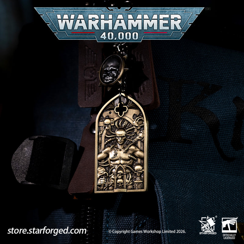 STARFORGED Warhammer 40K Space Marines Adeptus Astartes The Process of Initiation Keyring | Warhammer Gifts | Warhammer Accessories