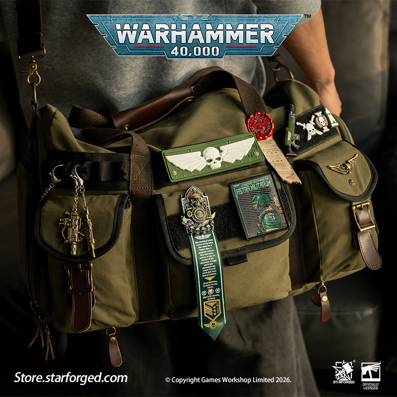 Starforged Warhammer 40K Astra Militarum Scroll Seal (Armageddon “Old One Eye” Honor Badge) Men's Fashion Accessories Armageddon is burning  The endless hordes of Orks press in without cease, and the defenders of the Imperium stand on the brink of collapse. Only one man could pull this world back from the fate of annihilation.  The Second War for Armageddon was a massive WAAAGH! launched by the Ork Warlord Ghazghkull Mag Uruk Thraka. Imperial command faltered under poor leadership