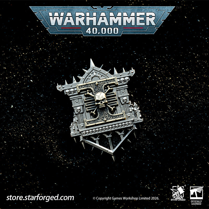 Starforged Warhammer 40K Space Marines Deathwatch Scroll Seal Pin Heavy Badge Warhammer Gifts The Deathwatch are an elite formation of exemplary warriors selected from the finest Space Marine Chapters. Each is a paragon of combat and an expert in defeating xenos plots to destroy the Imperium  Show your commitment to defeating the alien foes of the God Emperor with this DeathWatch Scroll Seal
