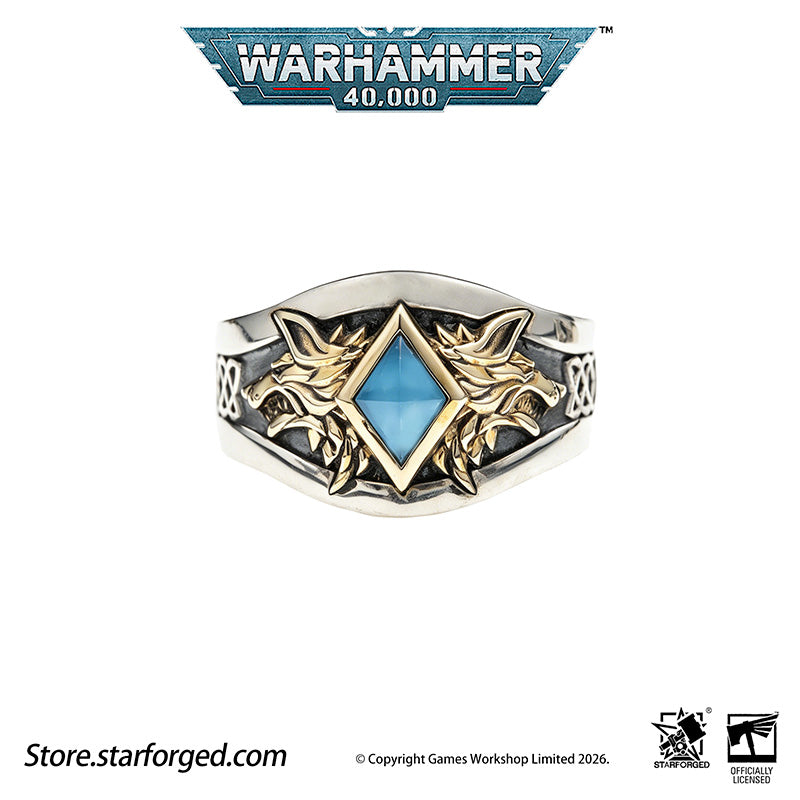 Warhammer 40K Space Wolves Ring of Leman Russ Wolf King Memorial Ring Starforged