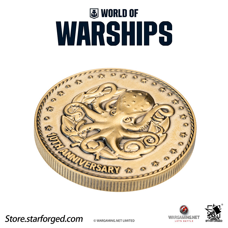 Starforged World of Warships WOWS 10th Anniversary Collectible Coin Game Peripherals Wargaming License