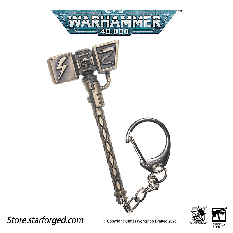 Starforged Warhammer 40000 Thunder hammer & Thunderhead KeyChain Space Marines Astartes WH40 Jewelry