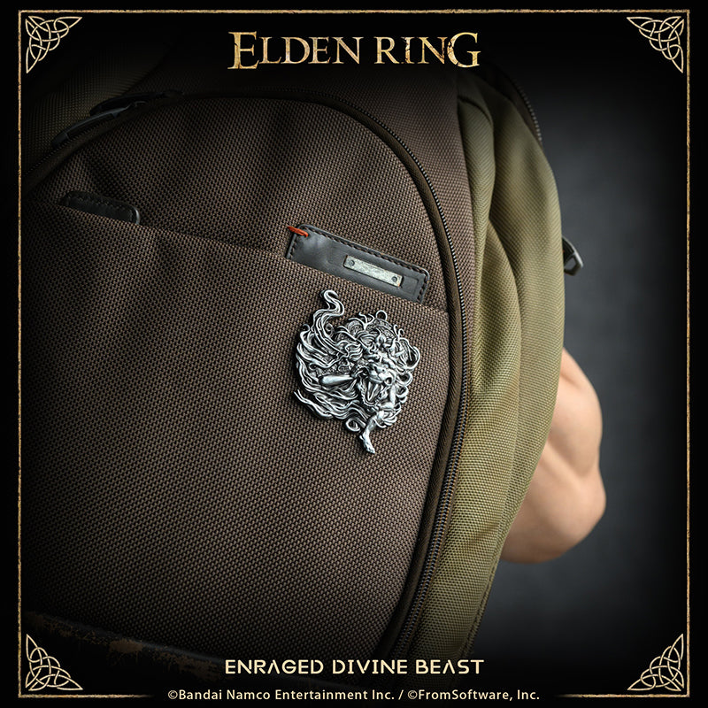 Starforged ELDEN RING Merchandise Enraged Divine Beast Amulet Pendant Officially Authorized A charm depicting the crazed, cavorting dance of the divine beast conducted at the tower festival.

Raises potency of storms.

Divine beasts are messengers of the heavens, and their rage mirrors the tumult of the skies, of which storms are the pinnacle.