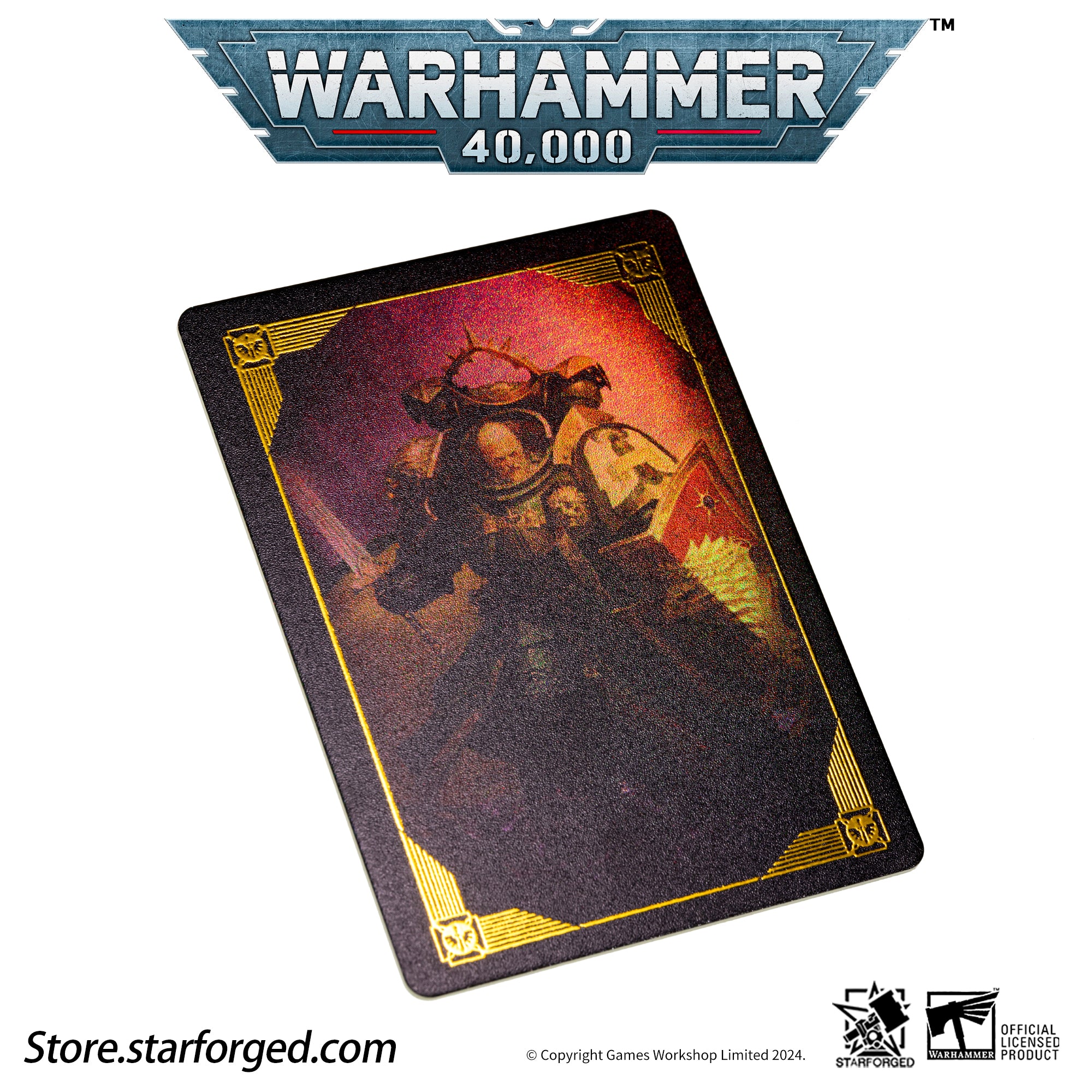 Starforged Warhammer 40K Dark Angel  Lion El'Jonson Bronze Bust Seal Wax  & Coin Set Other