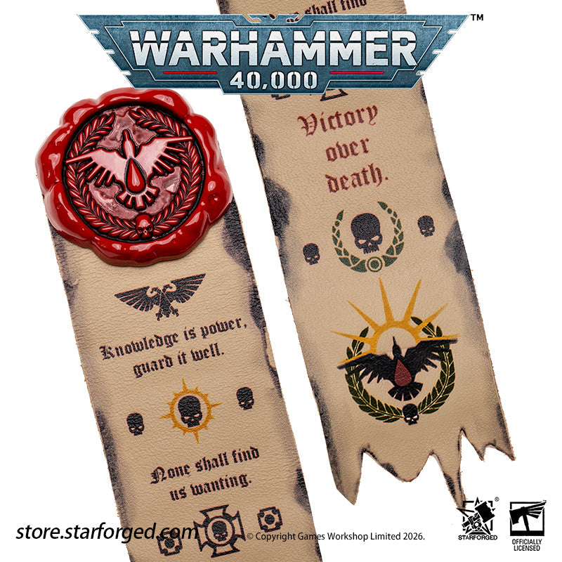 Starforged Warhammer 40K Space Marines Blood Raven Purity Seal | Purity Seals Collectible Pin Badge | Warhammer Gifts — The Blood Ravens are a Space Marine Chapter devoted to knowledge.