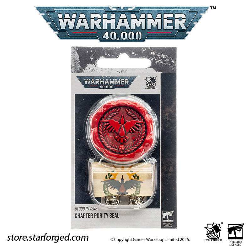 Starforged Warhammer 40K Space Marines Blood Raven Purity Seal | Purity Seals Collectible Pin Badge | Warhammer Gifts — The Blood Ravens are a Space Marine Chapter devoted to knowledge.