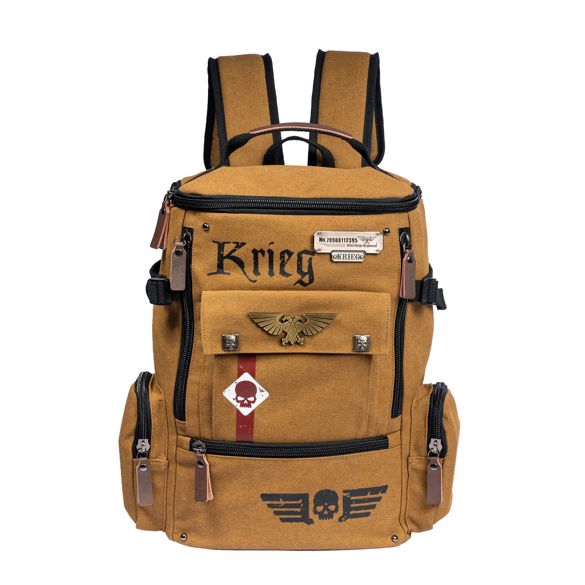 Starforged Warhammer 40K Astra Militarum Inspired Backpack Collection Death Korps of Krieg Siege Regiment Warhammer Computer Bag