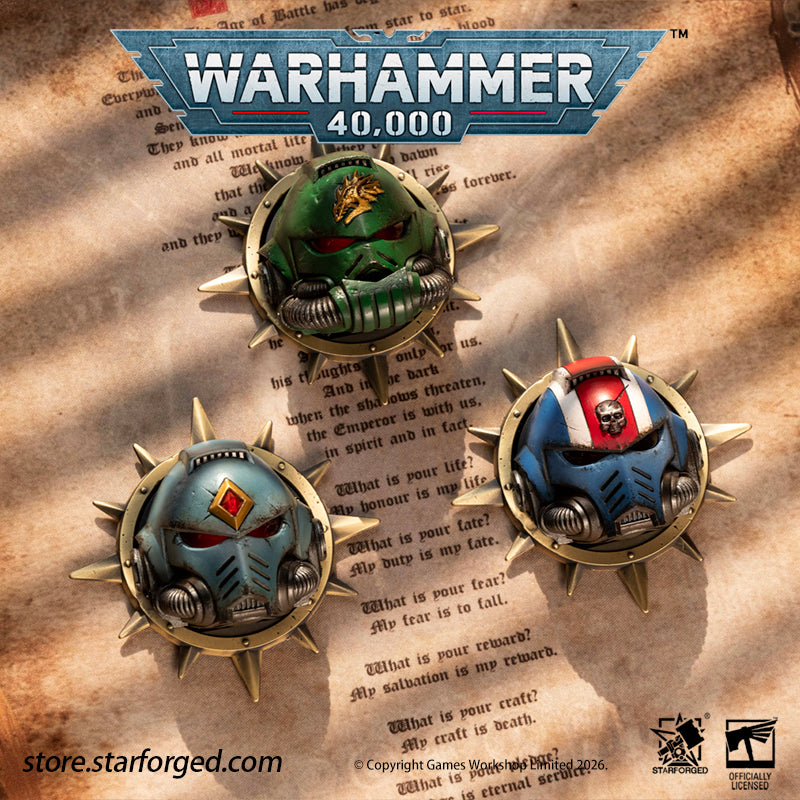 Starforged Warhammer 40,000 First Founding Chapter Intercessor Helmet Set