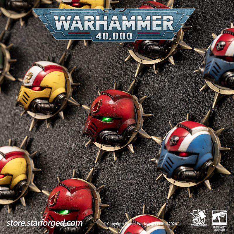 Starforged Warhammer 40K Space Marines Refrigerator Magnet First Founding Chapter Intercessor Helmet Set Men's Fashion Accessories Warhammer Merchandise Gifts