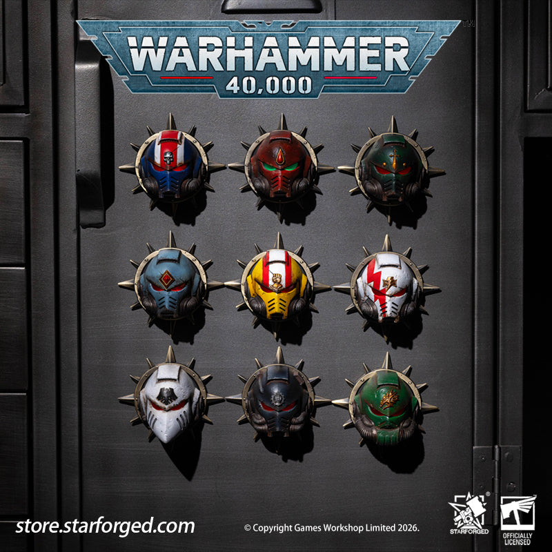 Starforged Warhammer 40K Space Marines Refrigerator Magnet First Founding Chapter Intercessor Helmet Set Men's Fashion Accessories Warhammer Merchandise Gifts
