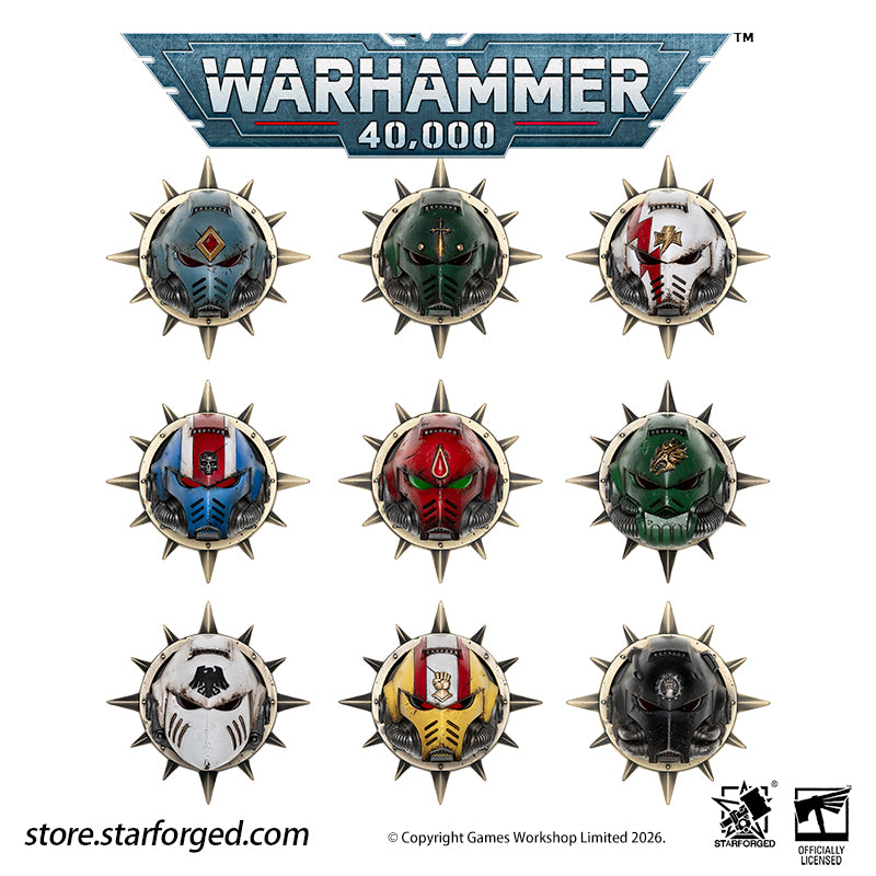 Starforged Warhammer 40K Space Marines Refrigerator Magnet First Founding Chapter Intercessor Helmet Set Men's Fashion Accessories Warhammer Merchandise Gifts