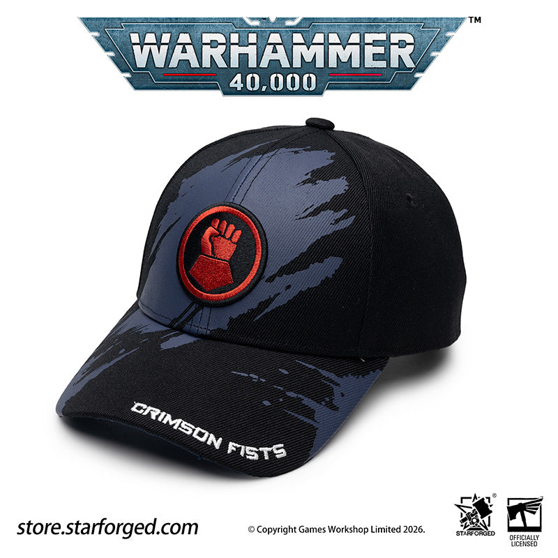 Starforged Warhammer 40K Space Marines Chapters Hats Wave 2 Death Wing Lanenters Mantis Warriors Carcharodons Blood Raven Wing Crimson Fists Flesh Tears Red Scorpion Snapback Baseball Peaked Cap Game Merchandise Warhammer Gifts Fashion Accessories