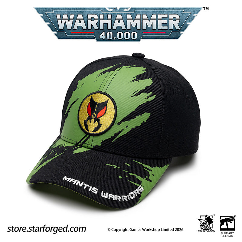 Starforged Warhammer 40K Space Marines Chapters Hats Wave 2 Death Wing Lanenters Mantis Warriors Carcharodons Blood Raven Wing Crimson Fists Flesh Tears Red Scorpion Snapback Baseball Peaked Cap Game Merchandise Warhammer Gifts Fashion Accessories
