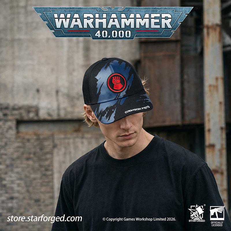 Starforged Warhammer 40K Space Marines Chapters Hats Wave 2 Death Wing Lanenters Mantis Warriors Carcharodons Blood Raven Wing Crimson Fists Flesh Tears Red Scorpion Snapback Baseball Peaked Cap Game Merchandise Warhammer Gifts Fashion Accessories