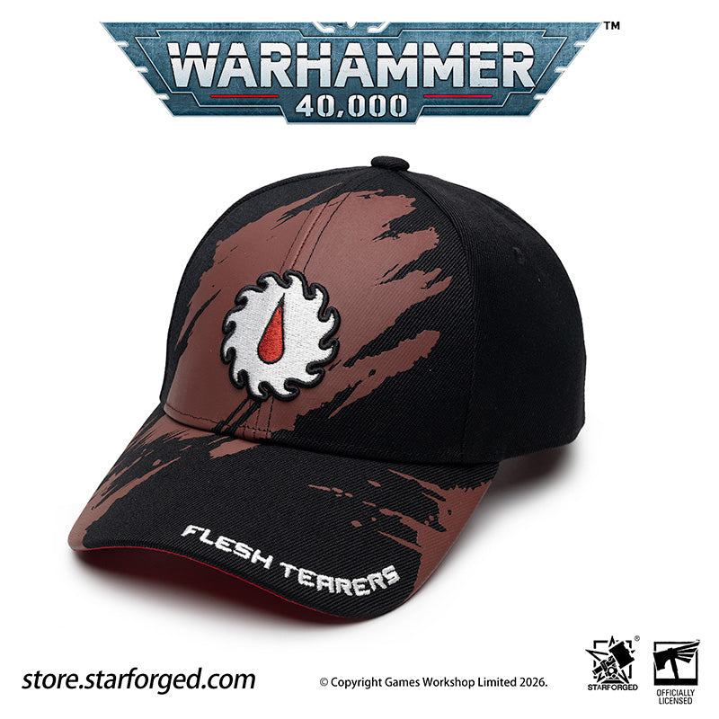 Starforged Warhammer 40K Space Marines Chapters Hats Wave 2 Death Wing Lanenters Mantis Warriors Carcharodons Blood Raven Wing Crimson Fists Flesh Tears Red Scorpion Snapback Baseball Peaked Cap Game Merchandise Warhammer Gifts Fashion Accessories
