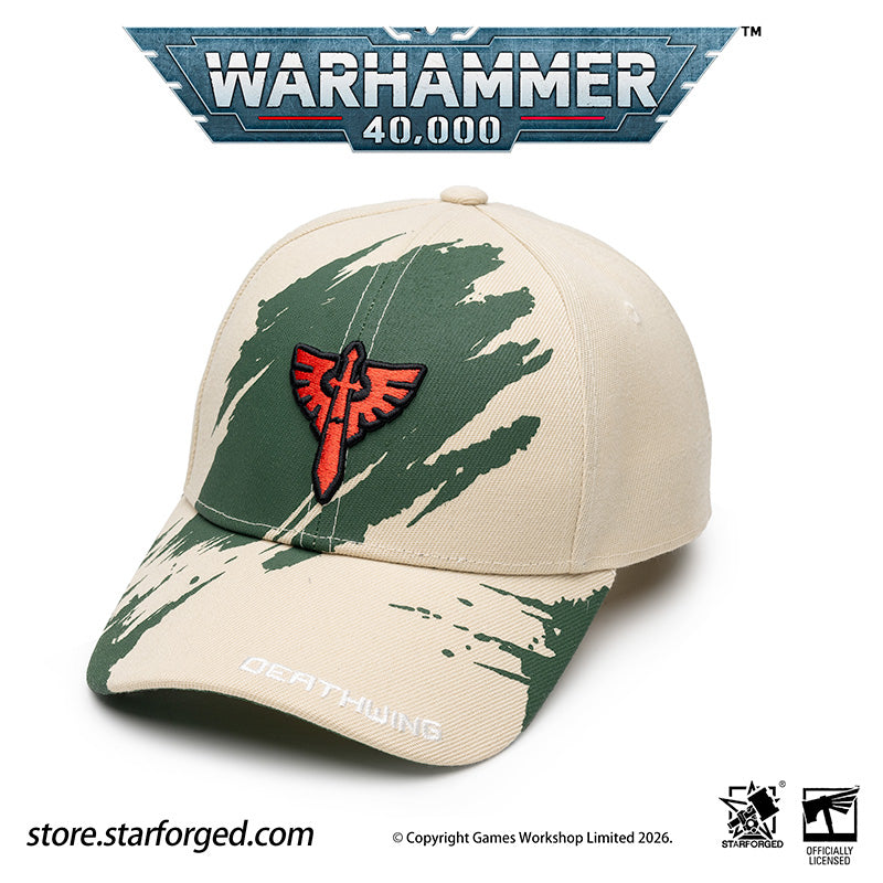 Starforged Warhammer 40K Space Marines Chapters Hats Wave 2 Death Wing Lanenters Mantis Warriors Carcharodons Blood Raven Wing Crimson Fists Flesh Tears Red Scorpion Snapback Baseball Peaked Cap Game Merchandise Warhammer Gifts Fashion Accessories