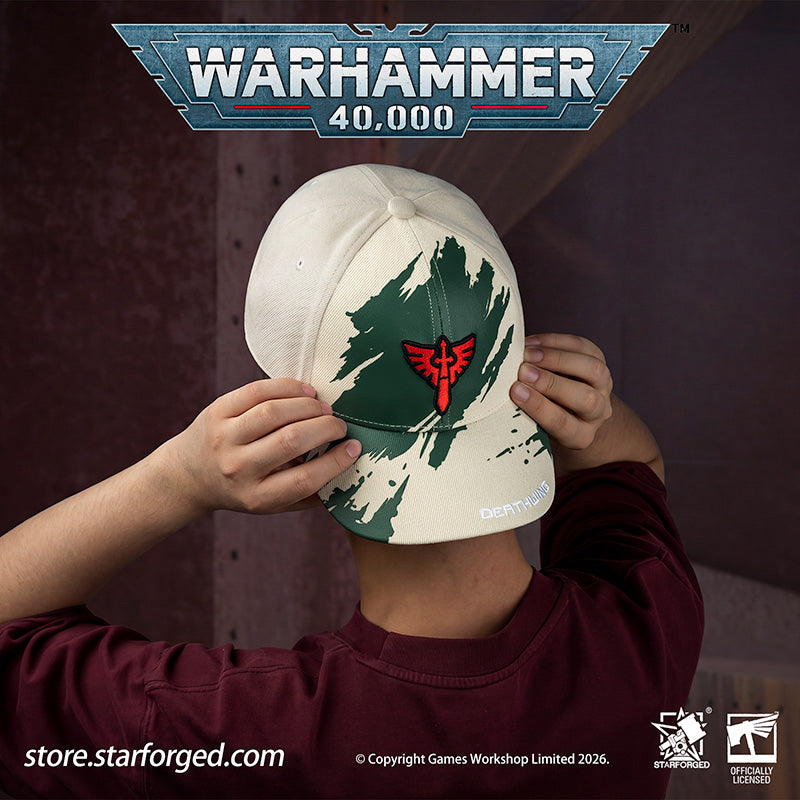 Starforged Warhammer 40K Space Marines Chapters Hats Wave 2 Death Wing Lanenters Mantis Warriors Carcharodons Blood Raven Wing Crimson Fists Flesh Tears Red Scorpion Snapback Baseball Peaked Cap Game Merchandise Warhammer Gifts Fashion Accessories