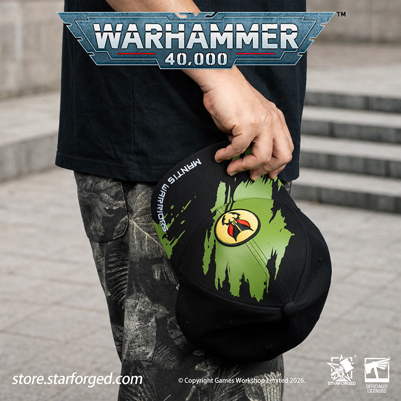 Starforged Warhammer 40K Space Marines Chapters Hats Wave 2 Death Wing Lanenters Mantis Warriors Carcharodons Blood Raven Wing Crimson Fists Flesh Tears Red Scorpion Snapback Baseball Peaked Cap Game Merchandise Warhammer Gifts Fashion Accessories