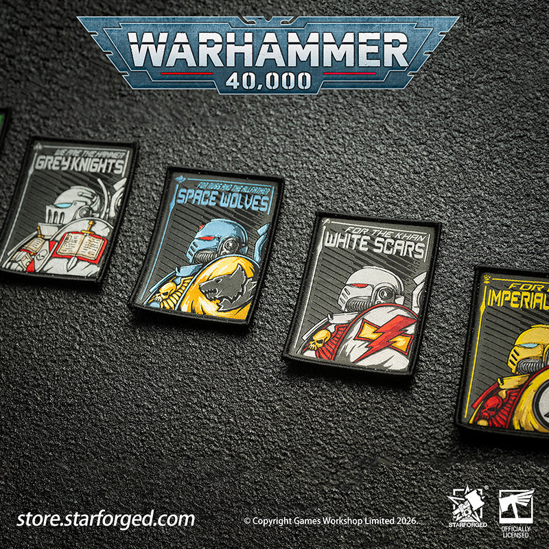 Starforged Warhammer 40K Imperium of Man Armed Forces Imperial Hook & Loop Patches Men's Fashion Accessories Warhammer Gifts These warriors are my greatest pride, willing to lay down their lives for me.They are like pure ore; I cast them into the furnace of war, to forge bodies and wills tempered as hard steel.I shall clad them in unbreakable plate, arm them with weapons that know no defeat.Plague and foul sickness shall never touch their flesh.They shall master all stratagems of war, command every cunning 