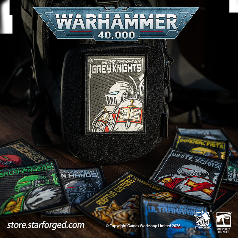 Starforged Warhammer 40K Imperium of Man Armed Forces Imperial Hook & Loop Patches Men's Fashion Accessories Warhammer Gifts These warriors are my greatest pride, willing to lay down their lives for me.They are like pure ore; I cast them into the furnace of war, to forge bodies and wills tempered as hard steel.I shall clad them in unbreakable plate, arm them with weapons that know no defeat.Plague and foul sickness shall never touch their flesh.They shall master all stratagems of war, command every cunning 