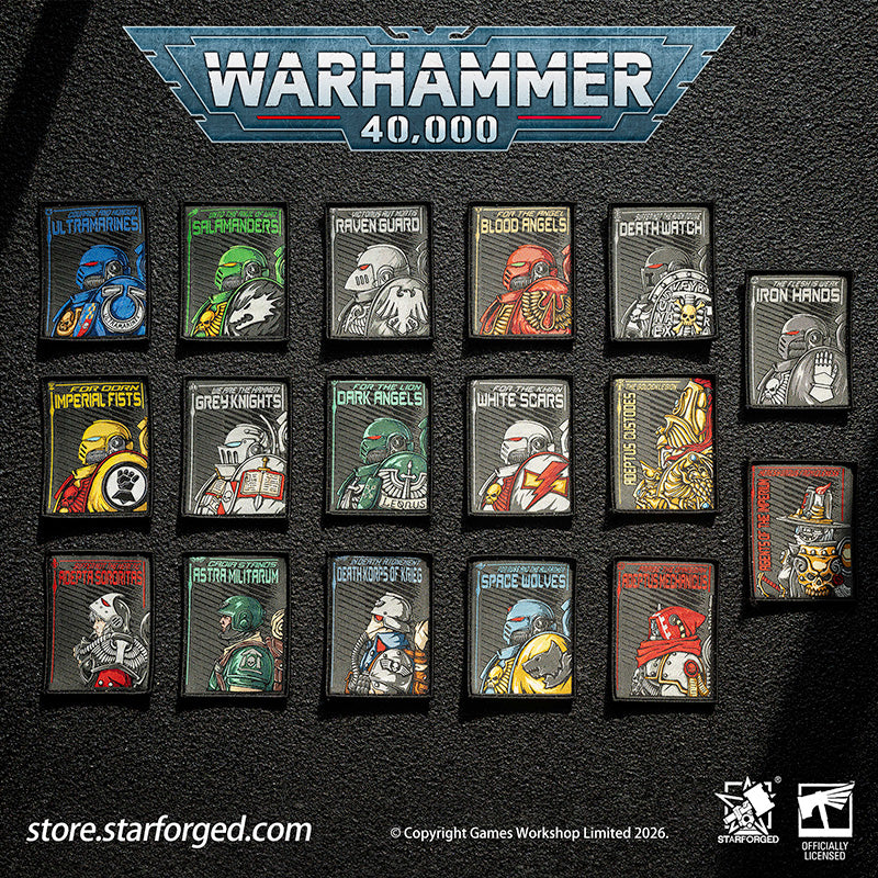 Starforged Warhammer 40K Imperium of Man Armed Forces Imperial Hook & Loop Patches Men's Fashion Accessories Warhammer Gifts These warriors are my greatest pride, willing to lay down their lives for me.They are like pure ore; I cast them into the furnace of war, to forge bodies and wills tempered as hard steel.I shall clad them in unbreakable plate, arm them with weapons that know no defeat.Plague and foul sickness shall never touch their flesh.They shall master all stratagems of war, command every cunning 